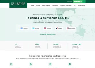 Screenshot of LAFISE Group website a new headless site build with Astro.