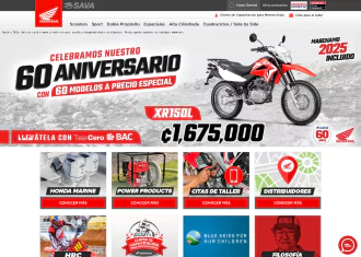 Screenshot of Mundo Honda website a build with wordpress.